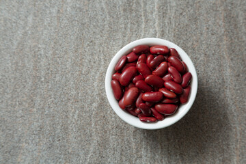 red kidney bean in white bowl