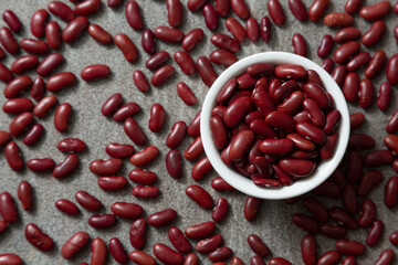 red kidney bean in white bowl