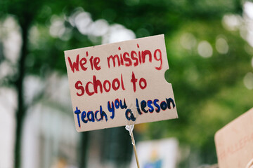 Pupils Demonstrating for Climate