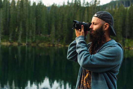Photographer in a lake.