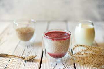 Chia seed diary pudding