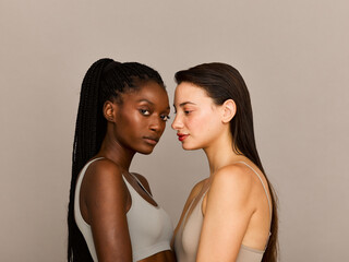 Couple portrait in studio