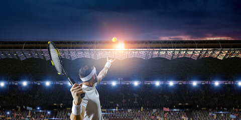 Professional tennis player . Mixed media