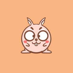 Hand painted cute cartoon rabbit of the Chinese Zodiac