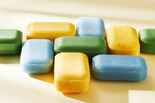 Still Life of Various Organic Soaps 