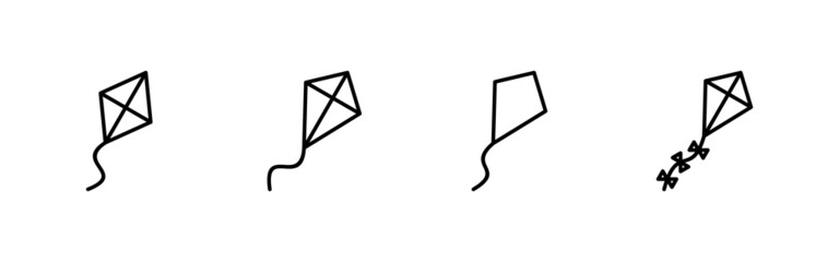 Kite icons set. kite sign and symbol