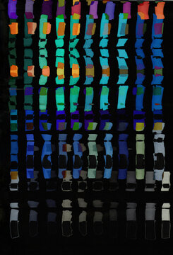 Glitched Watercolor Scanner Art