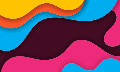 Abstract Colorful liquid background. Modern background design. gradient color. papercut shapes . Fit for presentation design. website, basis for banners, wallpapers, posters
