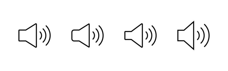 Speaker icons set. volume sign and symbol. loudspeaker icon. sound symbol