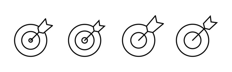 Target icons set. goal icon vector. target marketing sign and symbol