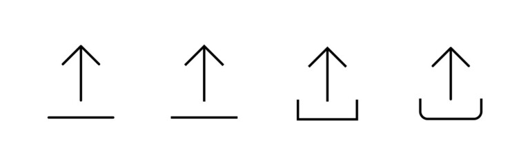 Upload icons set. load data sign and symbol