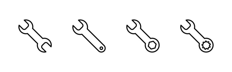 Wrench icons set. repair icon. tools sign and symbol