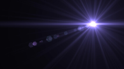 black background with bright rays. cosmic rays background. bright Star. 