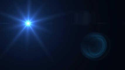 black background with bright rays. cosmic rays background. bright Star. 