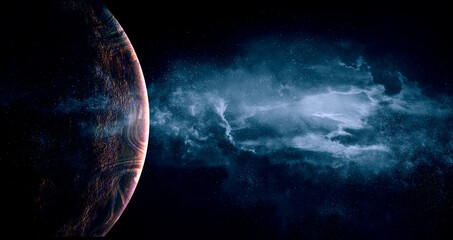 Image of planet in outer space. © Sergey Nivens