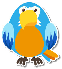 Chubby bird animal cartoon sticker