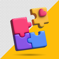 3d rendering ouzzle icon vector