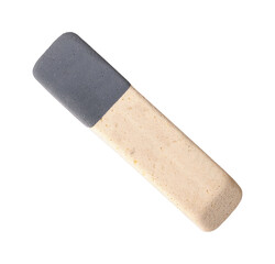 Eraser or rubber isolated on a white background. Design element with clipping path