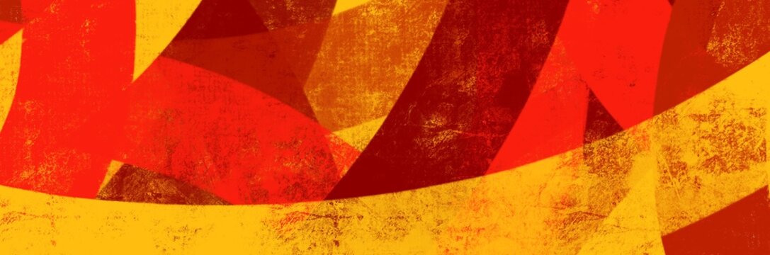 Abstract background painting art with red, yellow and orange oil crayon paint brush for Christmas holidays poster, banner, website, or presentation design.