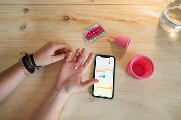 Menstrual cycle birth control pills