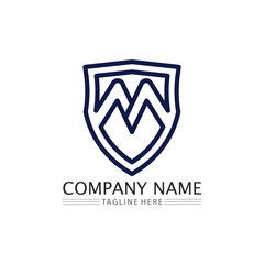 M Letter Logo Template and font logo design vector