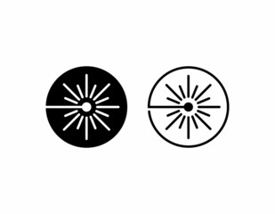laser beam vector icon