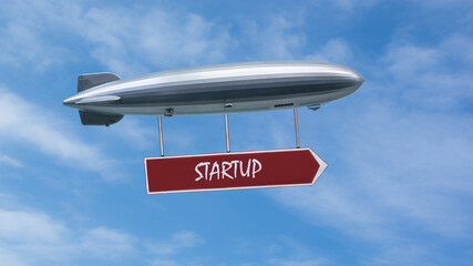 Fototapeta premium Street Sign to Startup