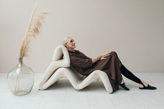 Sustainable Fashion - Elegant senior woman portrait