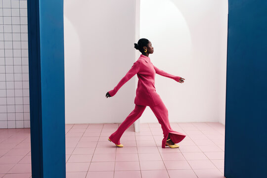 Puproseful black woman portrait 