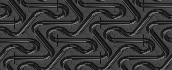 Seamless ways in hexagon tiles