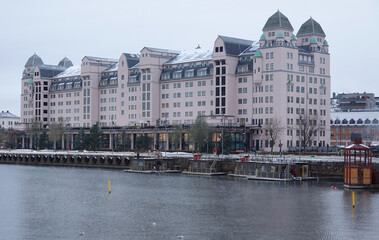 Fototapeta premium Office building by the harbor