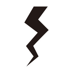 Thunder Crack vector icon symbol.