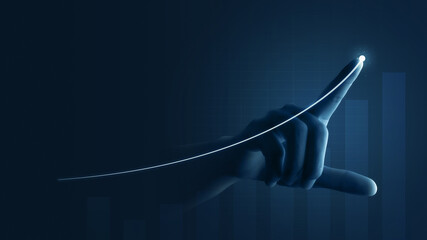 Goal business success strategy chart target or creative growth arrow achievement diagram and presentation finance marketing graph on development background with pointing financial profit stock market.