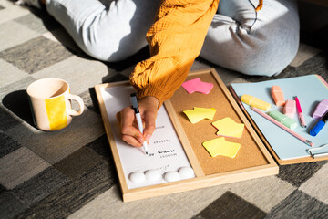 Weekly plan on blackboard