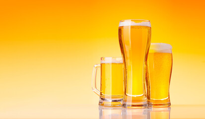 Glasses with beer
