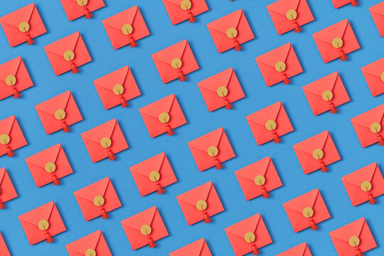 Pattern of red envelopes