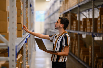 Inventory Check by employee at warehouse