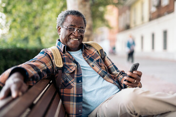 Portrait of hispanic retired man
