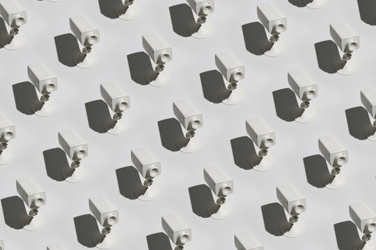 Security surveillance cameras background