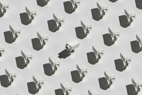 Security surveillance cameras background