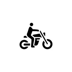 Fototapeta na wymiar motor racer icon designed in black solid style and glyph style in sports icons category