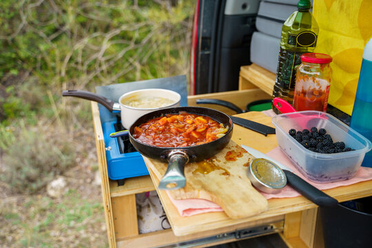 Cooking in kitchen trunk