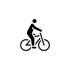 Obraz premium cycling sports icon designed in black solid style and glyph style in sports icons category