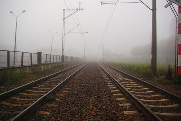 Fototapeta premium railway in the countryside