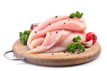 Chicken meat with spices and vegetables