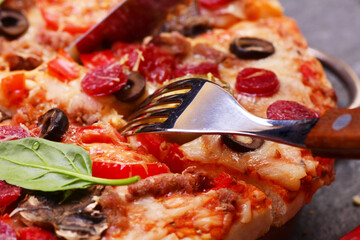 Fresh fragrant pizza from the best products
