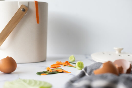 Food scraps on the table