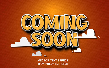 coming soon vector text effect