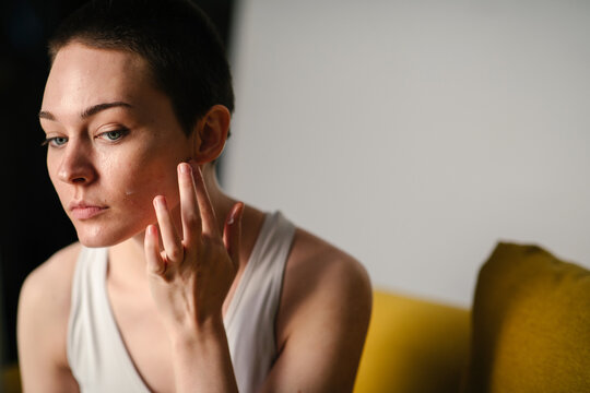Girl Applying Face Cream