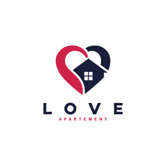 love house care logo concept